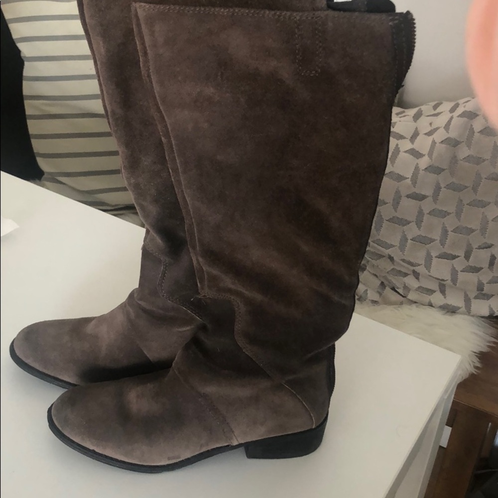 Nine West Gray over the knee boots